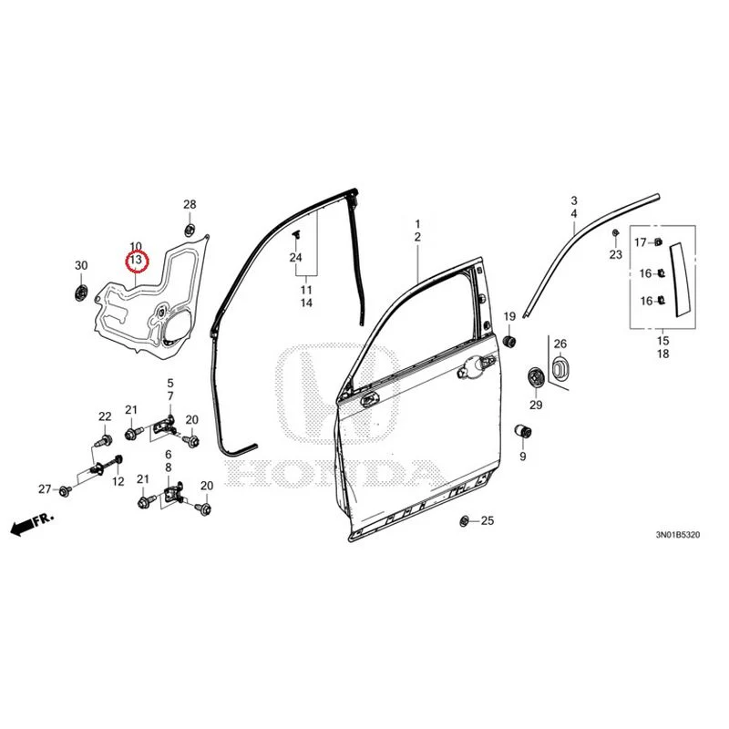 [NEW] JDM HONDA VEZEL e:HEV RV5 2021 Front Door Panel GENUINE OEM - Image 14