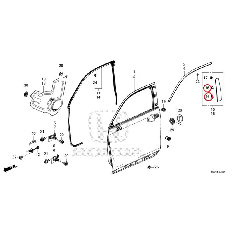 [NEW] JDM HONDA VEZEL e:HEV RV5 2021 Front Door Panel GENUINE OEM - Image 17