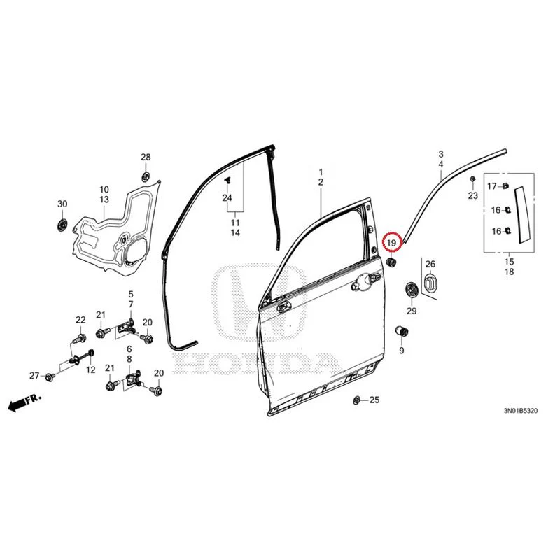 [NEW] JDM HONDA VEZEL e:HEV RV5 2021 Front Door Panel GENUINE OEM - Image 20