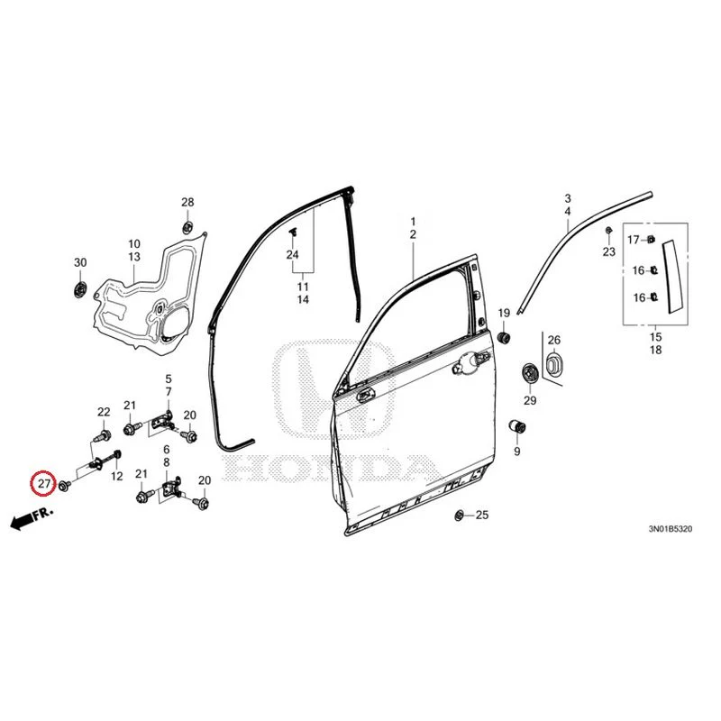 [NEW] JDM HONDA VEZEL e:HEV RV5 2021 Front Door Panel GENUINE OEM - Image 29