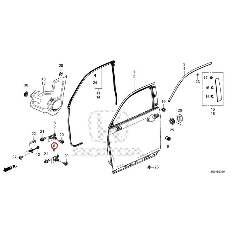 [NEW] JDM HONDA VEZEL e:HEV RV5 2021 Front Door Panel GENUINE OEM - Image 7