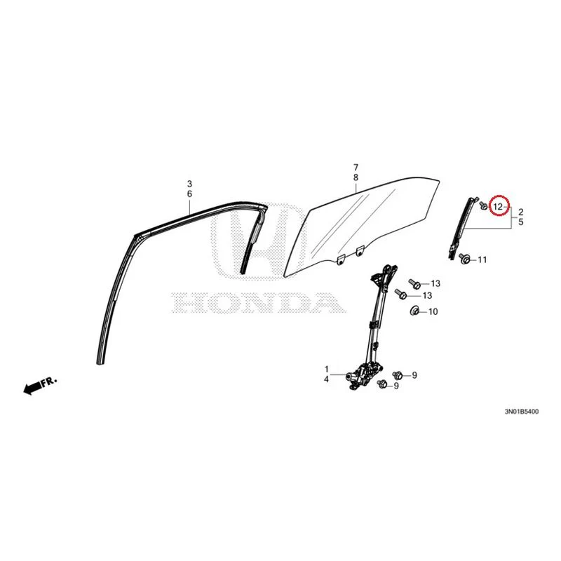 [NEW] JDM HONDA VEZEL e:HEV RV5 2021 Rear Door Glass/Regulator GENUINE OEM - Image 13