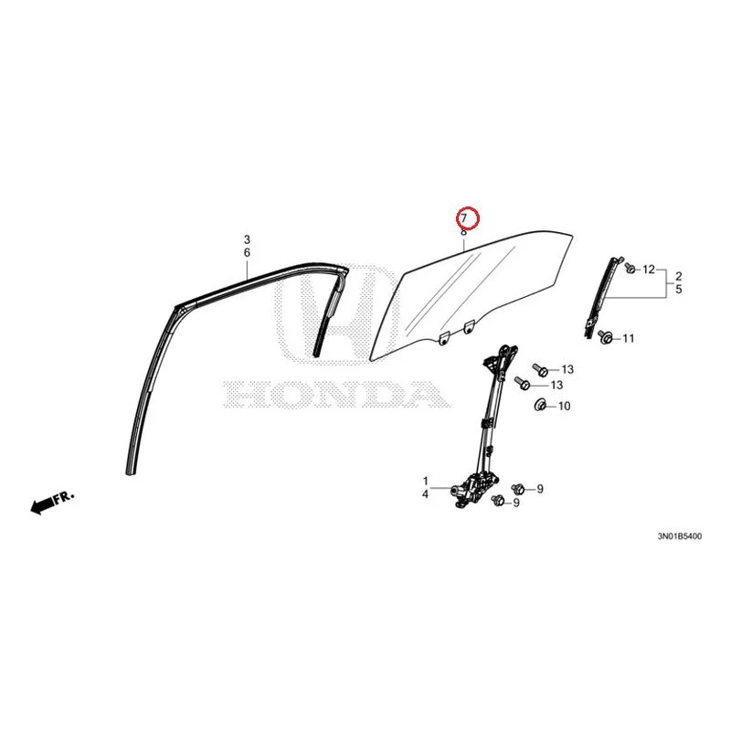[NEW] JDM HONDA VEZEL e:HEV RV5 2021 Rear Door Glass/Regulator GENUINE OEM - Image 8