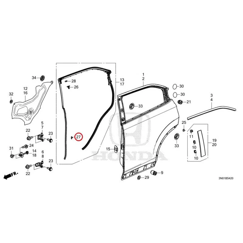 [NEW] JDM HONDA VEZEL e:HEV RV5 2021 Rear Door Panel GENUINE OEM - Image 29