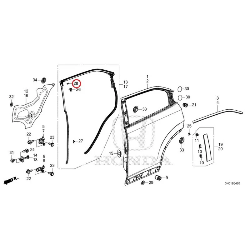 [NEW] JDM HONDA VEZEL e:HEV RV5 2021 Rear Door Panel GENUINE OEM - Image 30