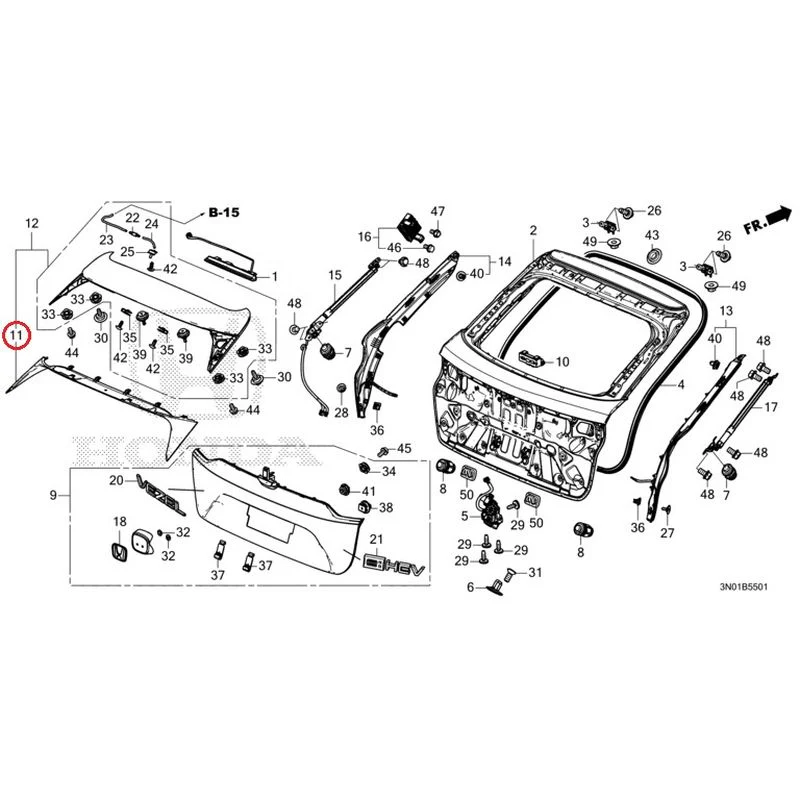 [NEW] JDM HONDA VEZEL e:HEV RV5 2021 Tailgate (Power) GENUINE OEM - Image 16