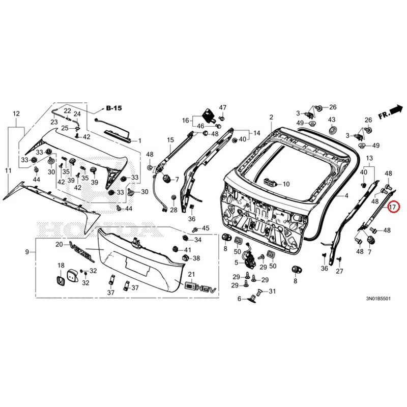 [NEW] JDM HONDA VEZEL e:HEV RV5 2021 Tailgate (Power) GENUINE OEM - Image 23