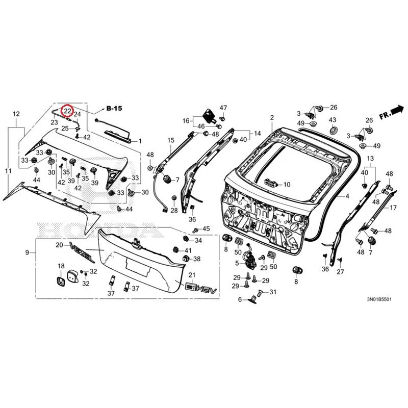 [NEW] JDM HONDA VEZEL e:HEV RV5 2021 Tailgate (Power) GENUINE OEM - Image 27