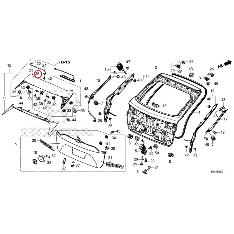 [NEW] JDM HONDA VEZEL e:HEV RV5 2021 Tailgate (Power) GENUINE OEM - Image 30