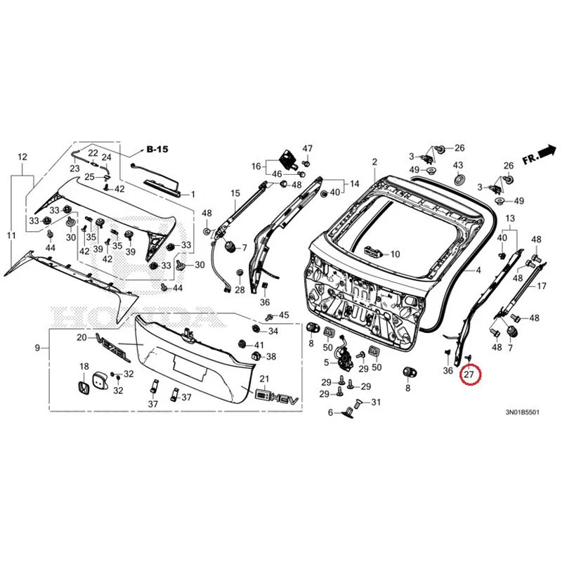 [NEW] JDM HONDA VEZEL e:HEV RV5 2021 Tailgate (Power) GENUINE OEM - Image 32