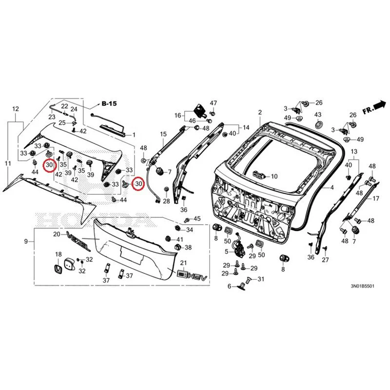 [NEW] JDM HONDA VEZEL e:HEV RV5 2021 Tailgate (Power) GENUINE OEM - Image 35