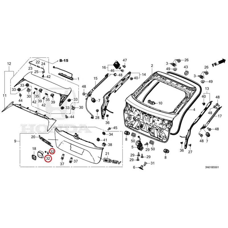 [NEW] JDM HONDA VEZEL e:HEV RV5 2021 Tailgate (Power) GENUINE OEM - Image 37