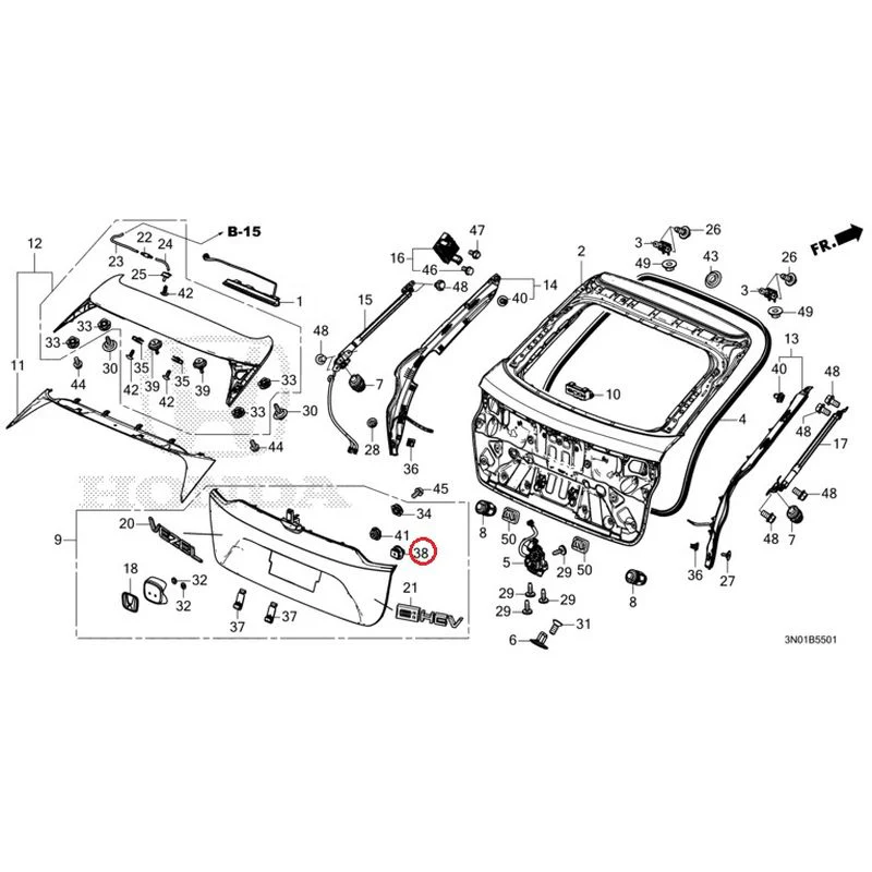 [NEW] JDM HONDA VEZEL e:HEV RV5 2021 Tailgate (Power) GENUINE OEM - Image 43