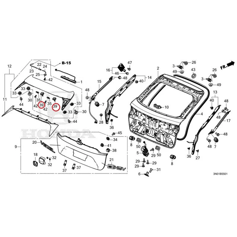 [NEW] JDM HONDA VEZEL e:HEV RV5 2021 Tailgate (Power) GENUINE OEM - Image 44