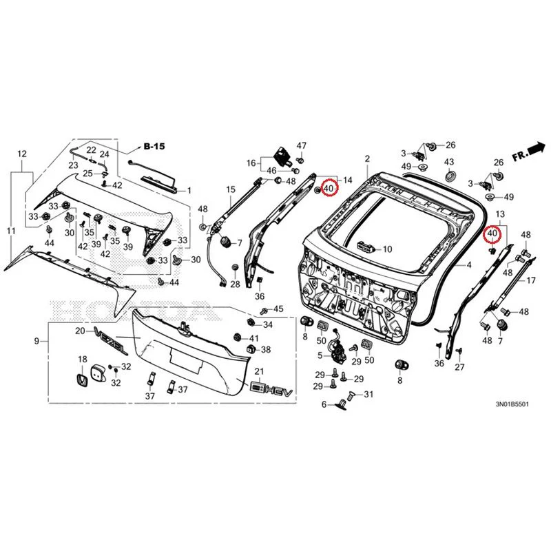 [NEW] JDM HONDA VEZEL e:HEV RV5 2021 Tailgate (Power) GENUINE OEM - Image 45