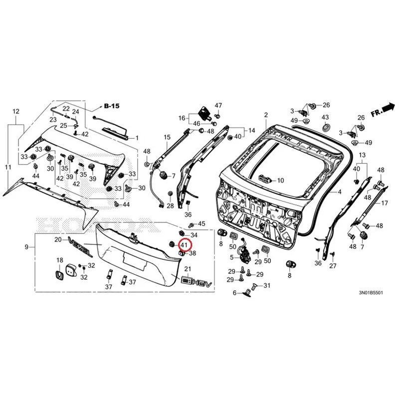 [NEW] JDM HONDA VEZEL e:HEV RV5 2021 Tailgate (Power) GENUINE OEM - Image 46