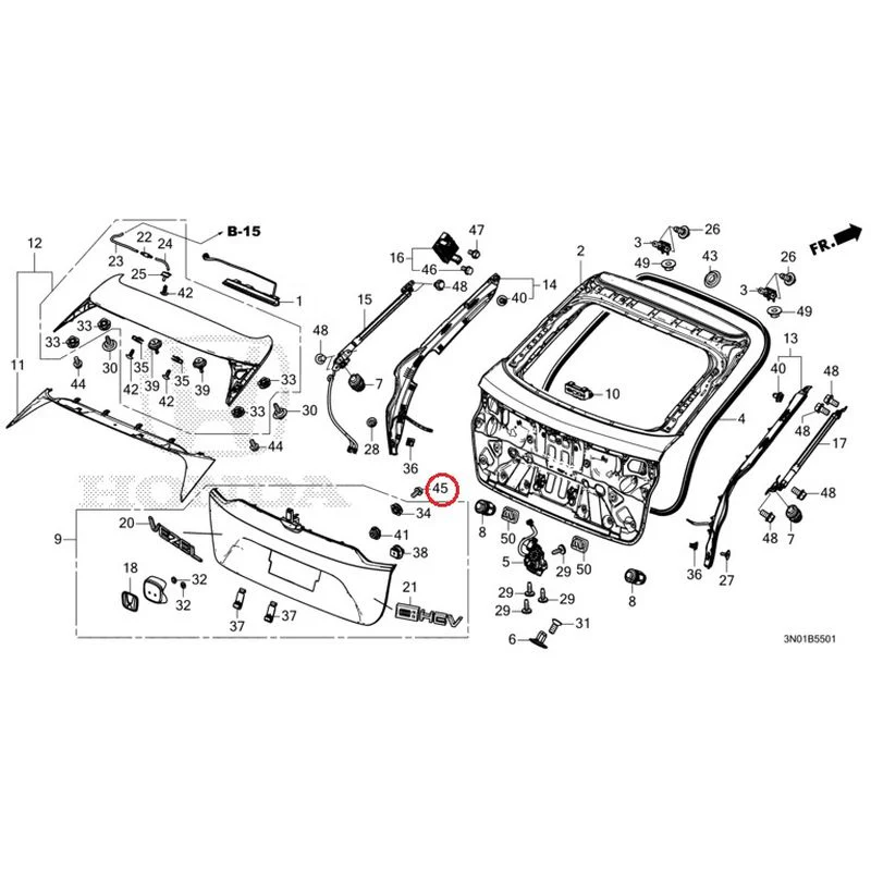 [NEW] JDM HONDA VEZEL e:HEV RV5 2021 Tailgate (Power) GENUINE OEM - Image 50