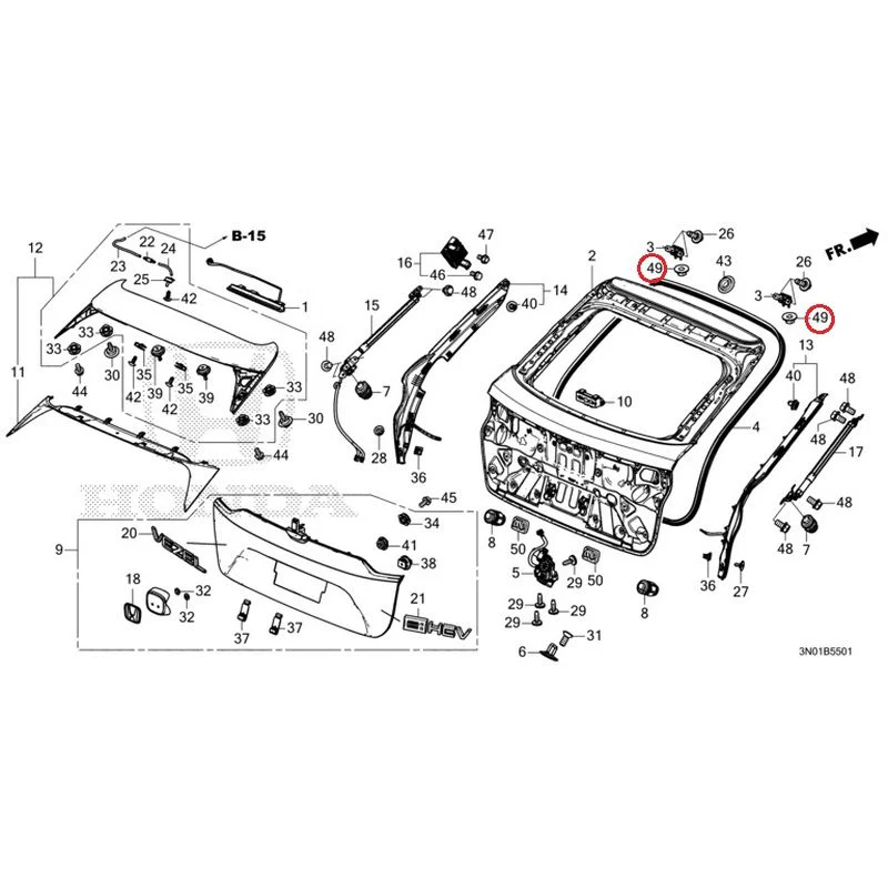 [NEW] JDM HONDA VEZEL e:HEV RV5 2021 Tailgate (Power) GENUINE OEM - Image 54