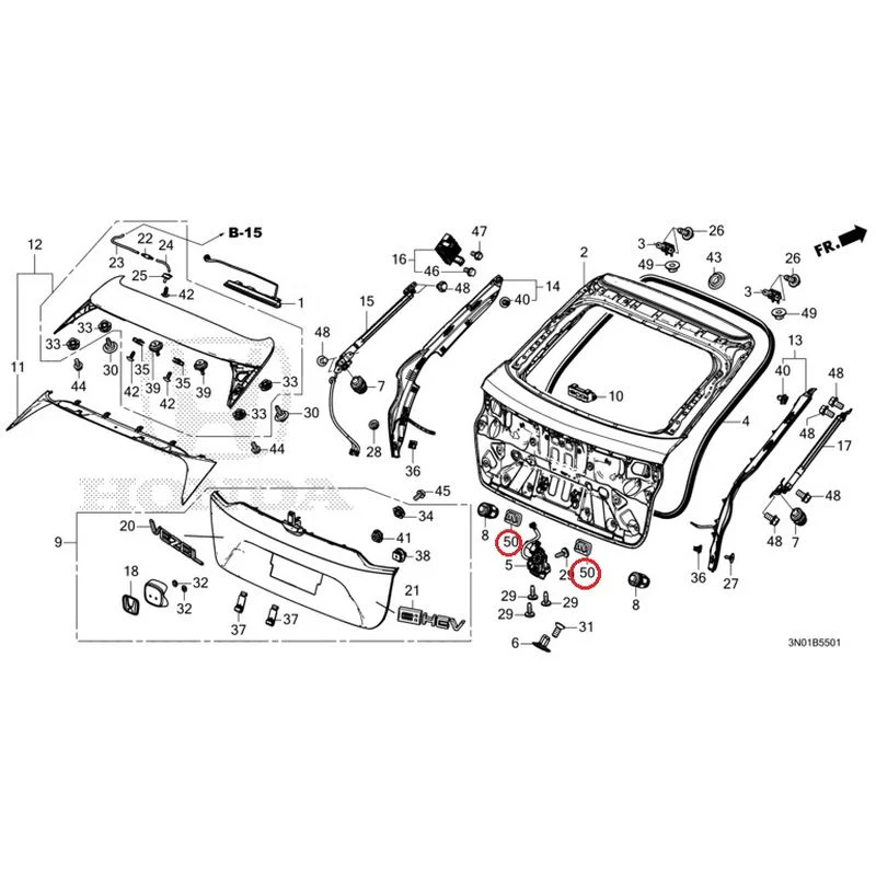[NEW] JDM HONDA VEZEL e:HEV RV5 2021 Tailgate (Power) GENUINE OEM - Image 55