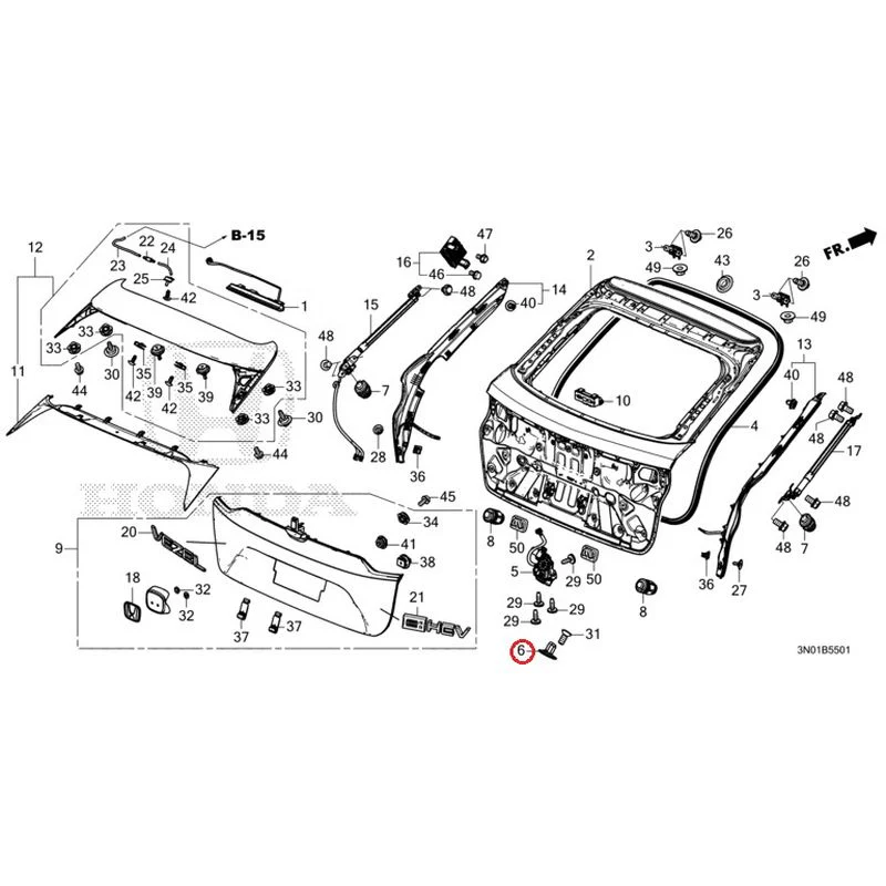 [NEW] JDM HONDA VEZEL e:HEV RV5 2021 Tailgate (Power) GENUINE OEM - Image 7