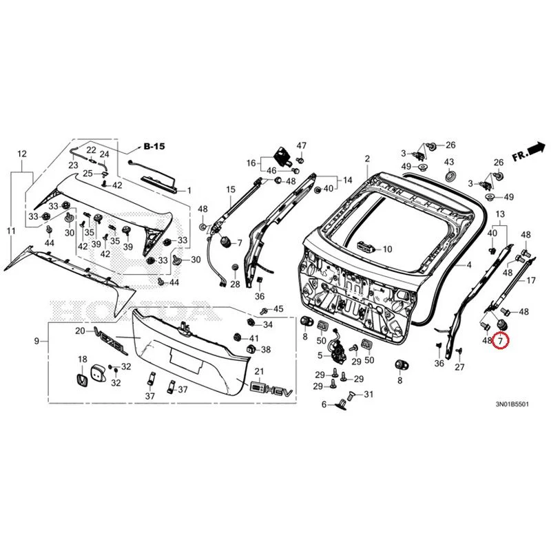 [NEW] JDM HONDA VEZEL e:HEV RV5 2021 Tailgate (Power) GENUINE OEM - Image 8