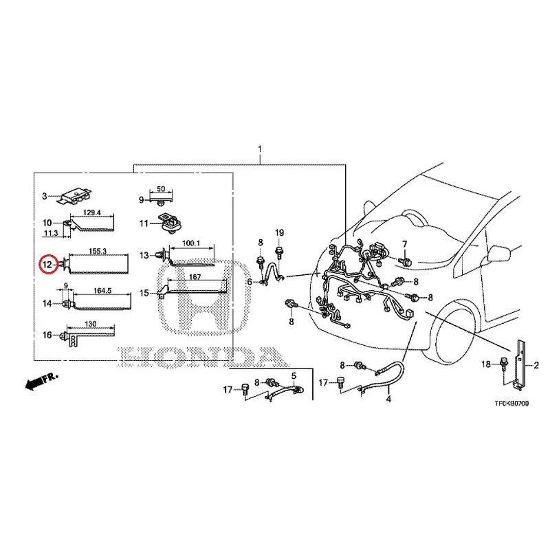 [NEW] JDM HONDA FIT GE8 2012 Wiring Harness (1) GENUINE OEM - Image 12
