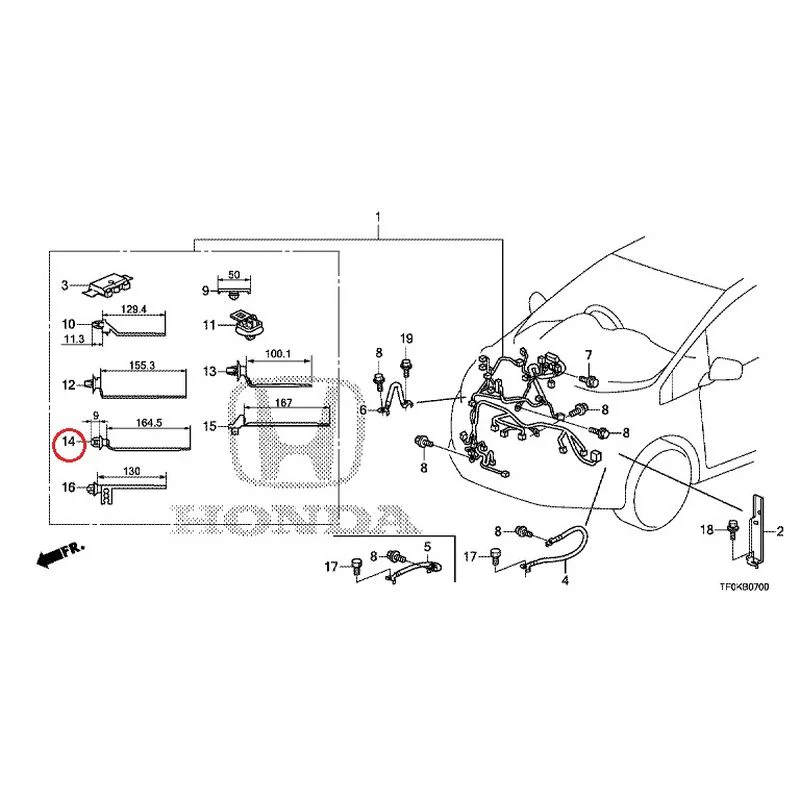 [NEW] JDM HONDA FIT GE8 2012 Wiring Harness (1) GENUINE OEM - Image 14