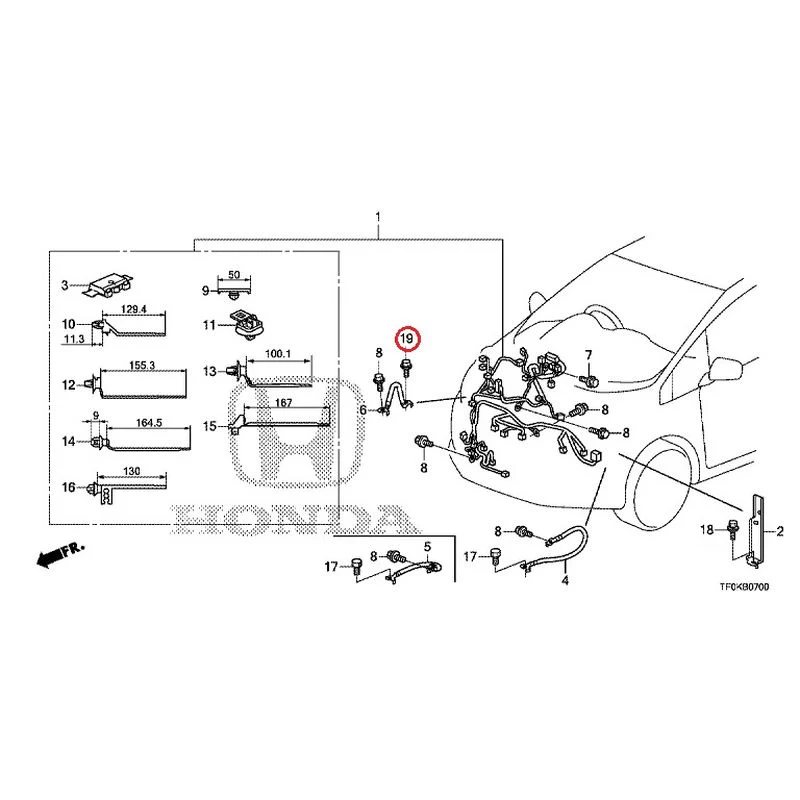 [NEW] JDM HONDA FIT GE8 2012 Wiring Harness (1) GENUINE OEM - Image 19