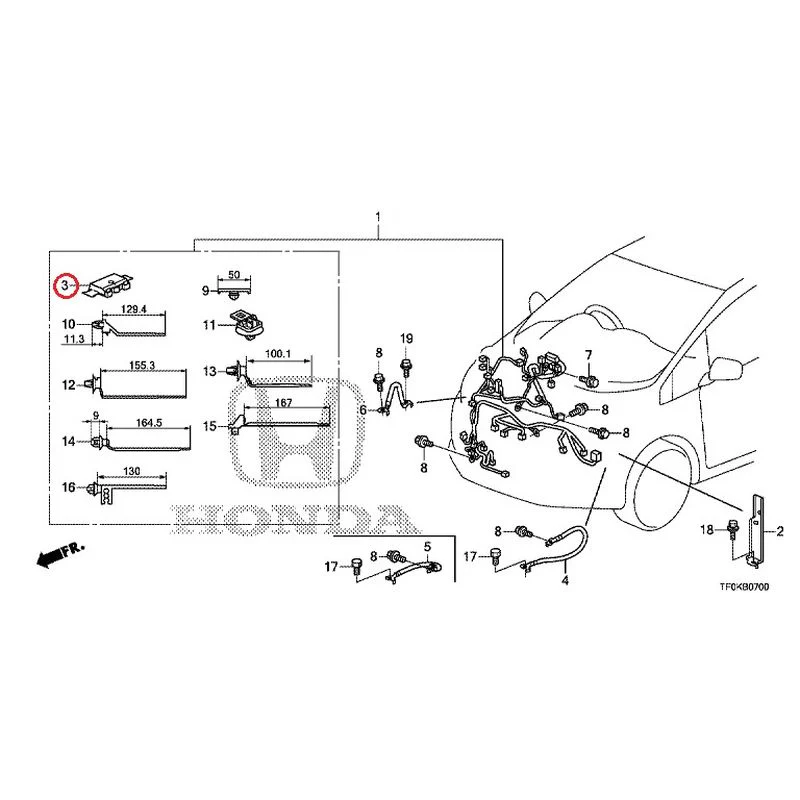 [NEW] JDM HONDA FIT GE8 2012 Wiring Harness (1) GENUINE OEM - Image 4