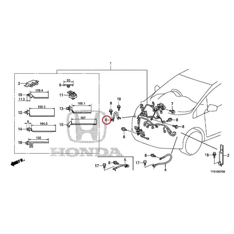[NEW] JDM HONDA FIT GE8 2012 Wiring Harness (1) GENUINE OEM - Image 6