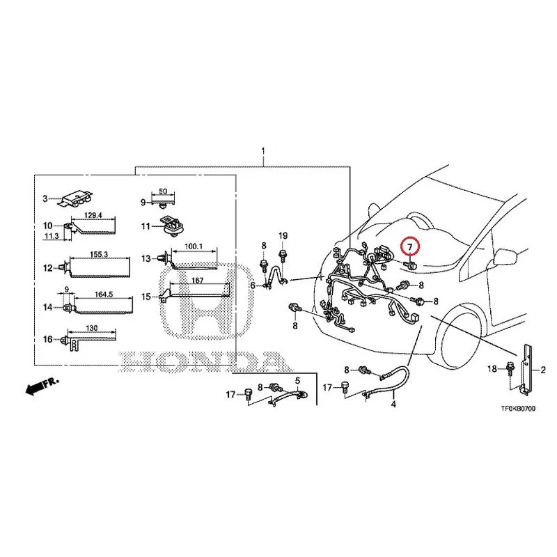 [NEW] JDM HONDA FIT GE8 2012 Wiring Harness (1) GENUINE OEM - Image 7