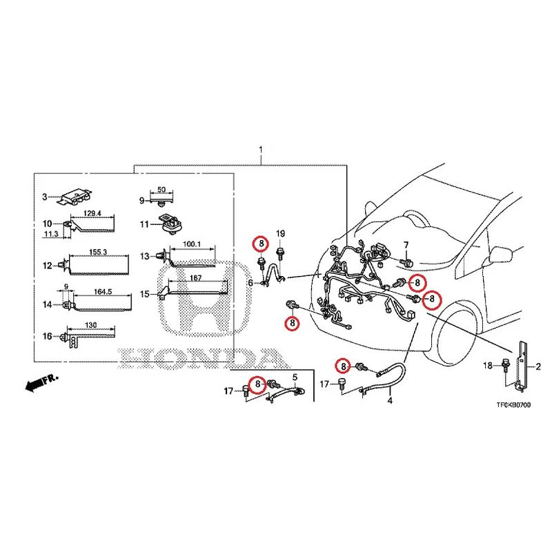 [NEW] JDM HONDA FIT GE8 2012 Wiring Harness (1) GENUINE OEM - Image 8