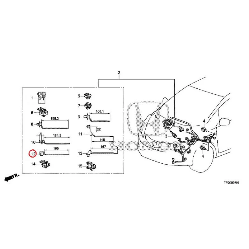 [NEW] JDM HONDA FIT GE8 2012 Wiring Harness (2) GENUINE OEM - Image 13