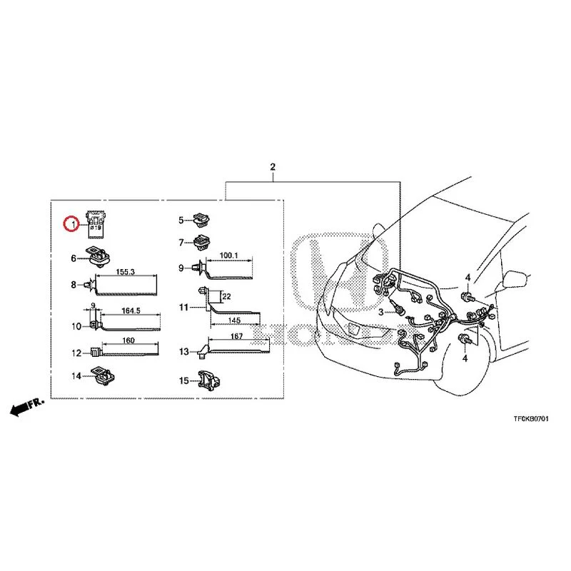[NEW] JDM HONDA FIT GE8 2012 Wiring Harness (2) GENUINE OEM - Image 2