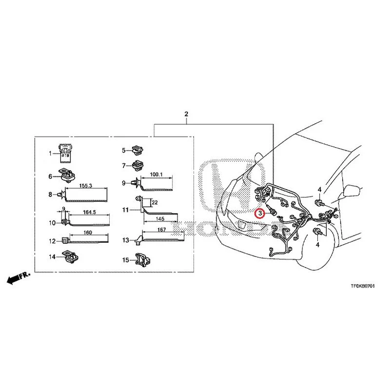 [NEW] JDM HONDA FIT GE8 2012 Wiring Harness (2) GENUINE OEM - Image 4
