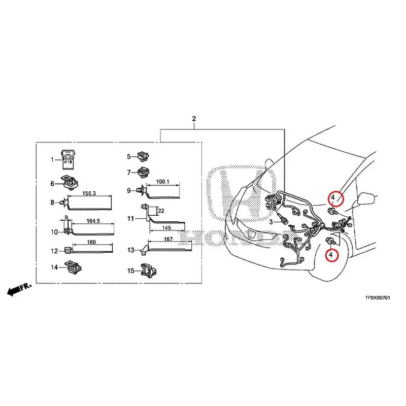 [NEW] JDM HONDA FIT GE8 2012 Wiring Harness (2) GENUINE OEM - Image 5