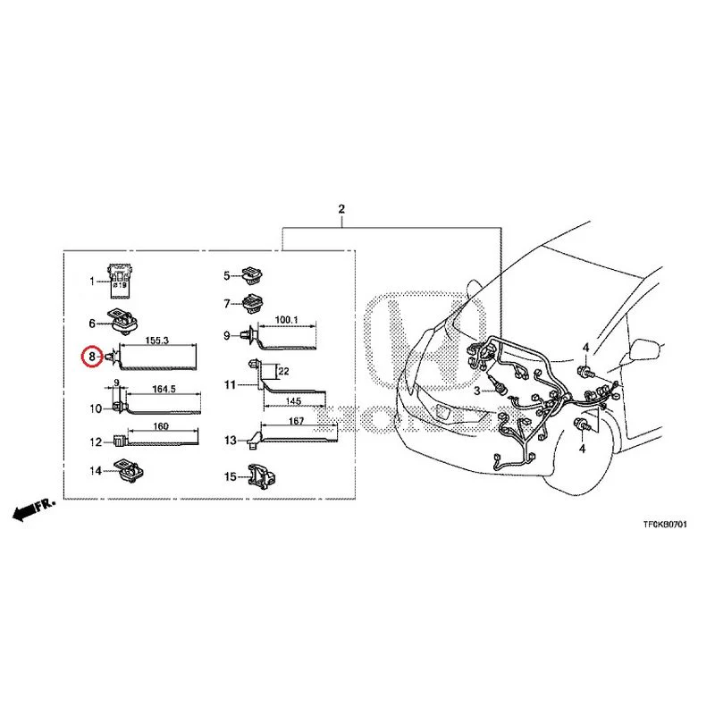 [NEW] JDM HONDA FIT GE8 2012 Wiring Harness (2) GENUINE OEM - Image 9