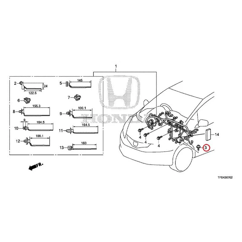 [NEW] JDM HONDA FIT GE8 2012 Wiring Harness (3) GENUINE OEM - Image 7
