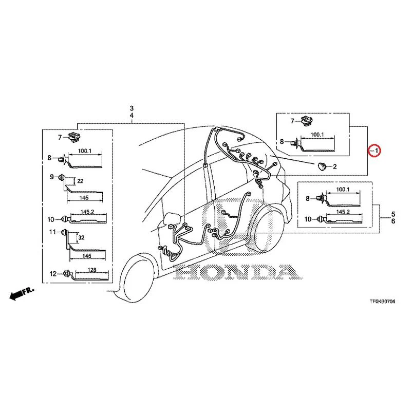 [NEW] JDM HONDA FIT GE8 2012 Wire Harnesses (5) GENUINE OEM - Image 2