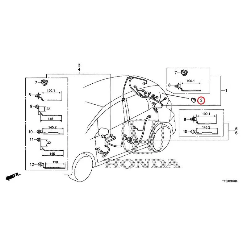 [NEW] JDM HONDA FIT GE8 2012 Wire Harnesses (5) GENUINE OEM - Image 4