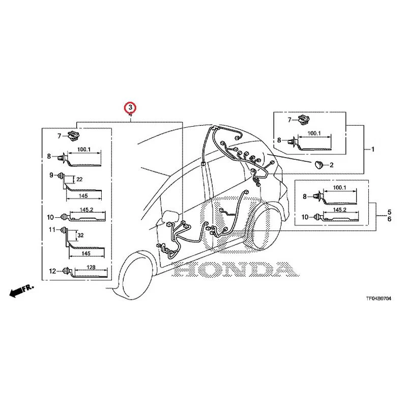 [NEW] JDM HONDA FIT GE8 2012 Wire Harnesses (5) GENUINE OEM - Image 5