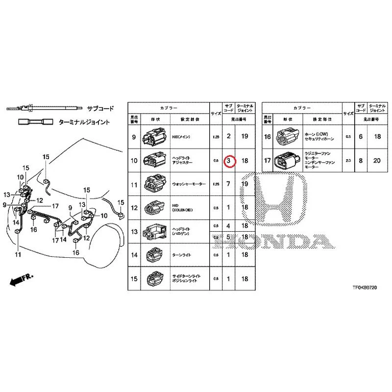 [NEW] JDM HONDA FIT GE8 2012 Electrical Connector (Front) GENUINE OEM - Image 4