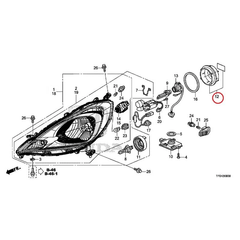 [NEW] JDM HONDA FIT GE8 2012 Headlight GENUINE OEM - Image 10