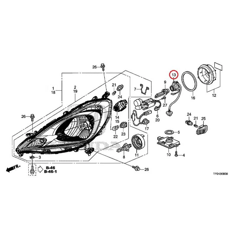 [NEW] JDM HONDA FIT GE8 2012 Headlight GENUINE OEM - Image 11
