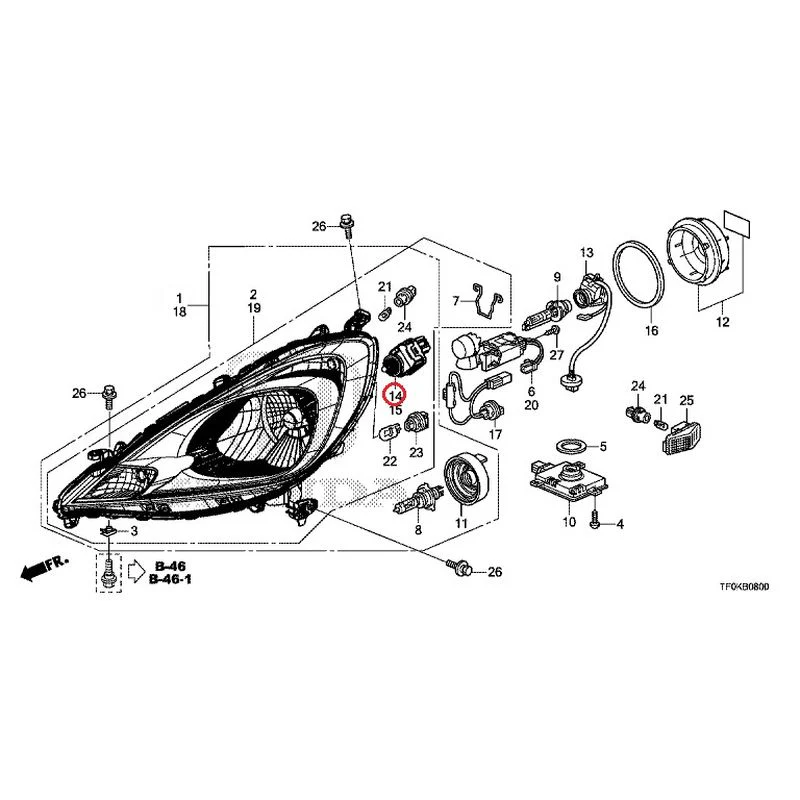 [NEW] JDM HONDA FIT GE8 2012 Headlight GENUINE OEM - Image 12