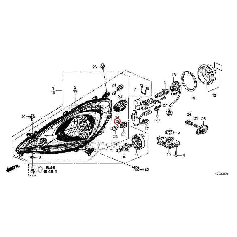[NEW] JDM HONDA FIT GE8 2012 Headlight GENUINE OEM - Image 13
