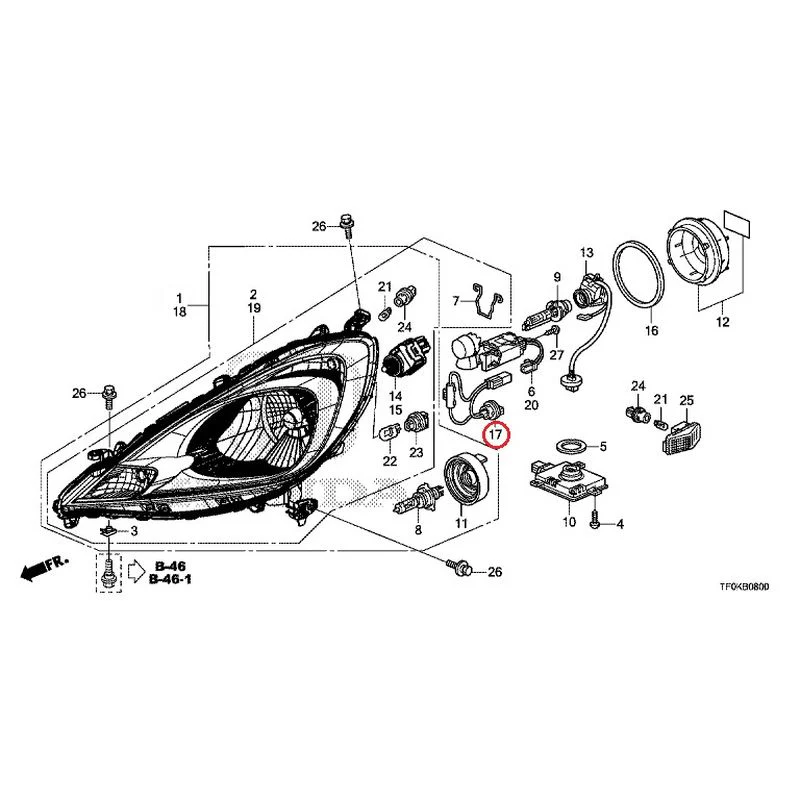 [NEW] JDM HONDA FIT GE8 2012 Headlight GENUINE OEM - Image 15