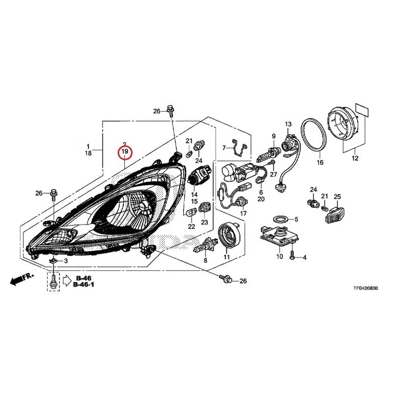 [NEW] JDM HONDA FIT GE8 2012 Headlight GENUINE OEM - Image 16