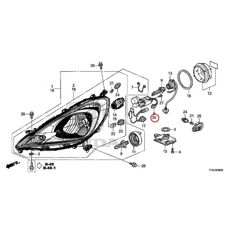 [NEW] JDM HONDA FIT GE8 2012 Headlight GENUINE OEM - Image 17