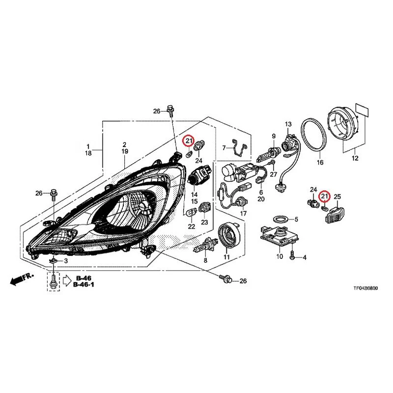 [NEW] JDM HONDA FIT GE8 2012 Headlight GENUINE OEM - Image 18